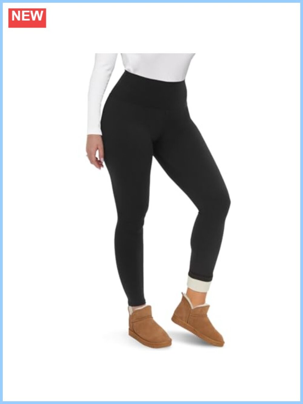Fleece Lined Leggings Women Thermal Winter High Waisted Tummy Control
